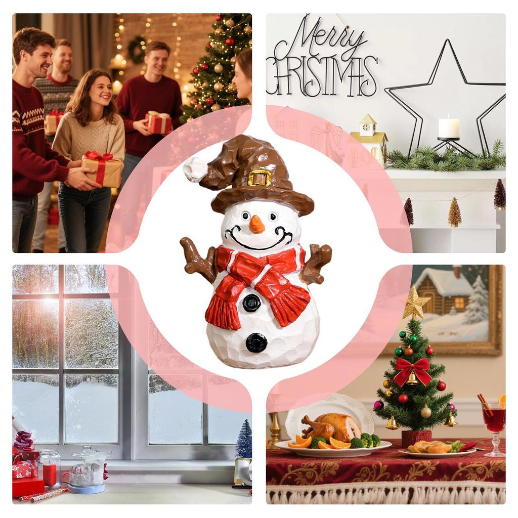 Christmas Mini Resin Figurines Miniatures Santa Claus Snowman Elk Ornament Micros Landscape Merry Xmas Ornament Decoration 2026