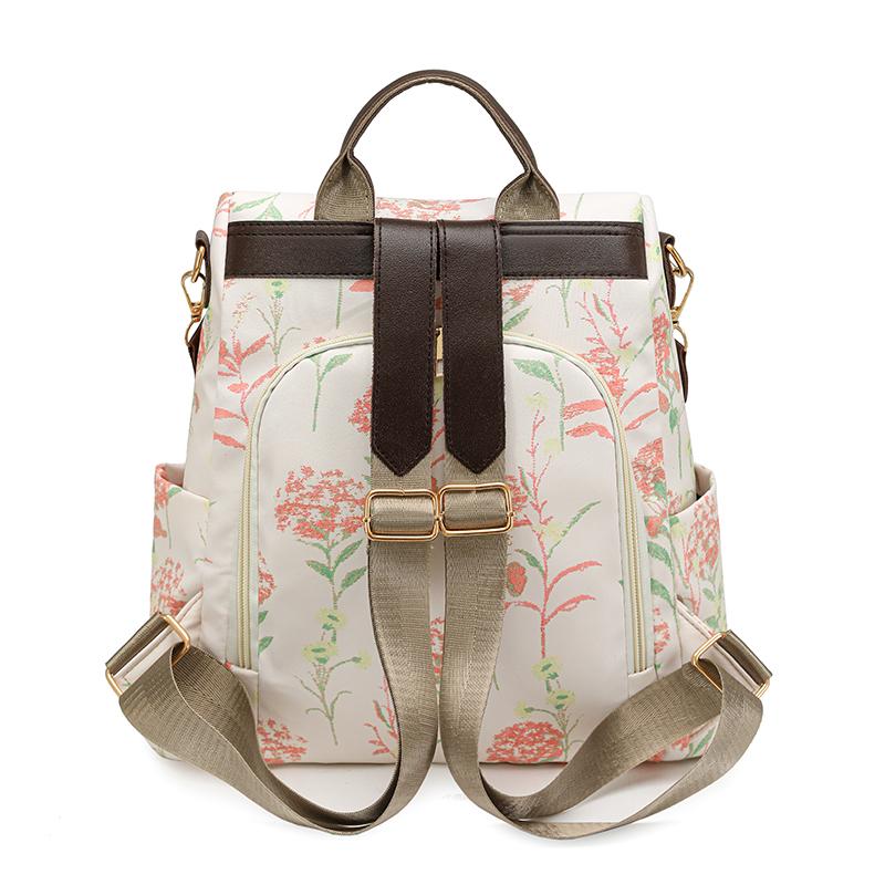 Printed Anti-Theft Backpack Tassel Women's Backpack Multi-Function Shoulder Bag