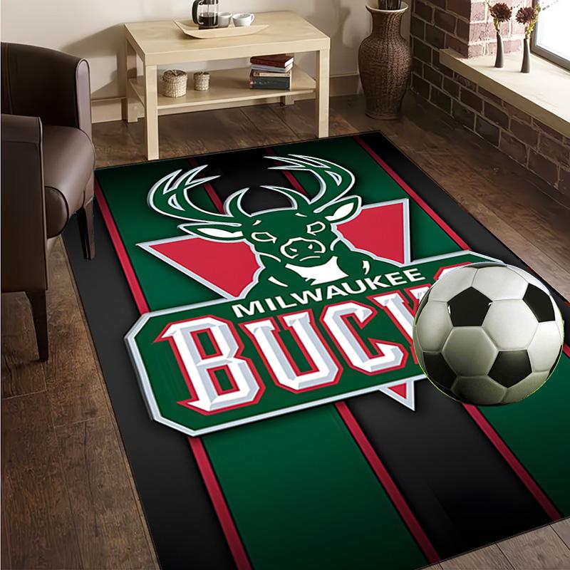 Bucks Team Logo Artwork Rug Office Carpet Non-Slip Mat, Chair Rug Floor Covering for Gaming, Bedroom, Living Room , Home Decor Christmas Gift