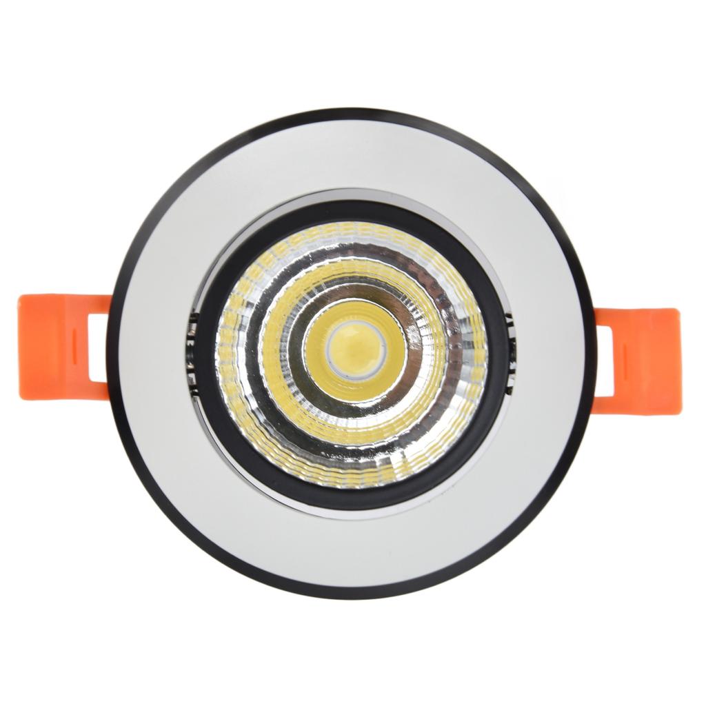 3.3in 7W COB LED Downlight 6000K 100‑264V Adjustable Downlight Embedded Ceiling Light for Bedroom