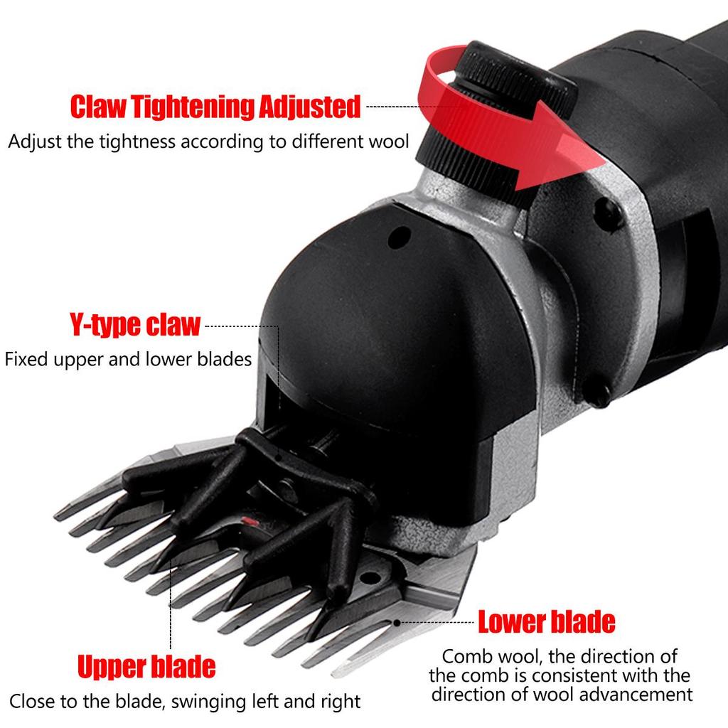1200W 6 speed Electric Sheep Pet Hair Clipper Shearing Kit Shear Wool Cut Goat Pet Animal Shearing Supplies Farm Cut Machine