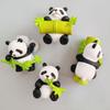 8pcs Animal Resin Miniature Panda Figurines Cartoon Cute Panda Ornament Handmade Lifelike Panda Statue Office
