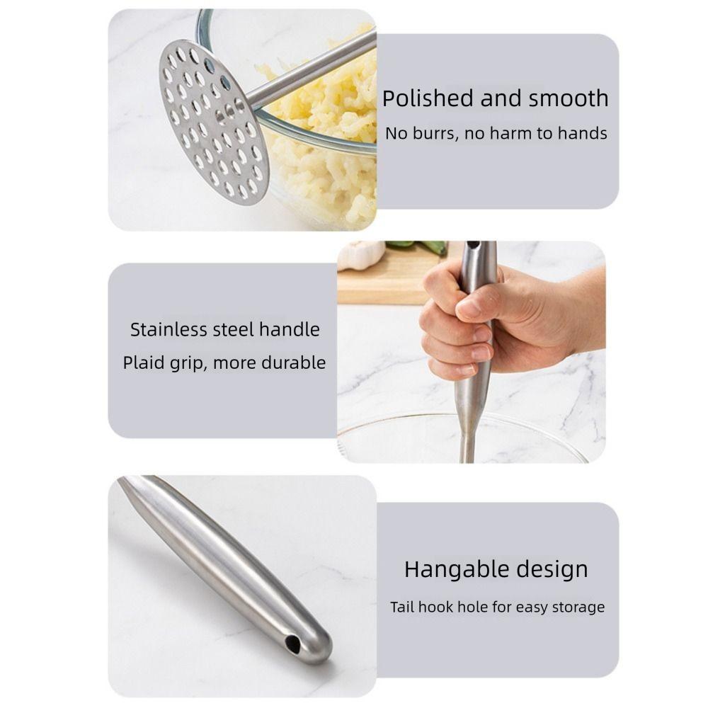 Non-Slip Manual Potato Masher Hand Press Garlic Press Potato Press Potato Ricer  Complementary Food