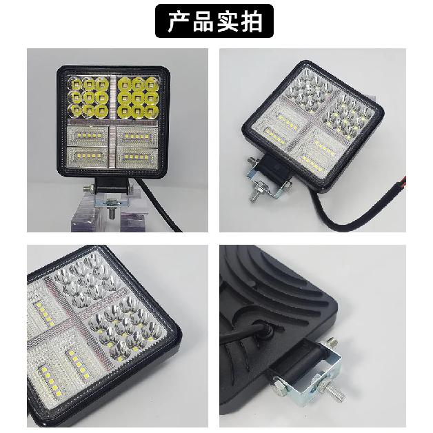 114W Square LED Work Light For Car Truck High Brightness Off Road Fog Lamp Headlight