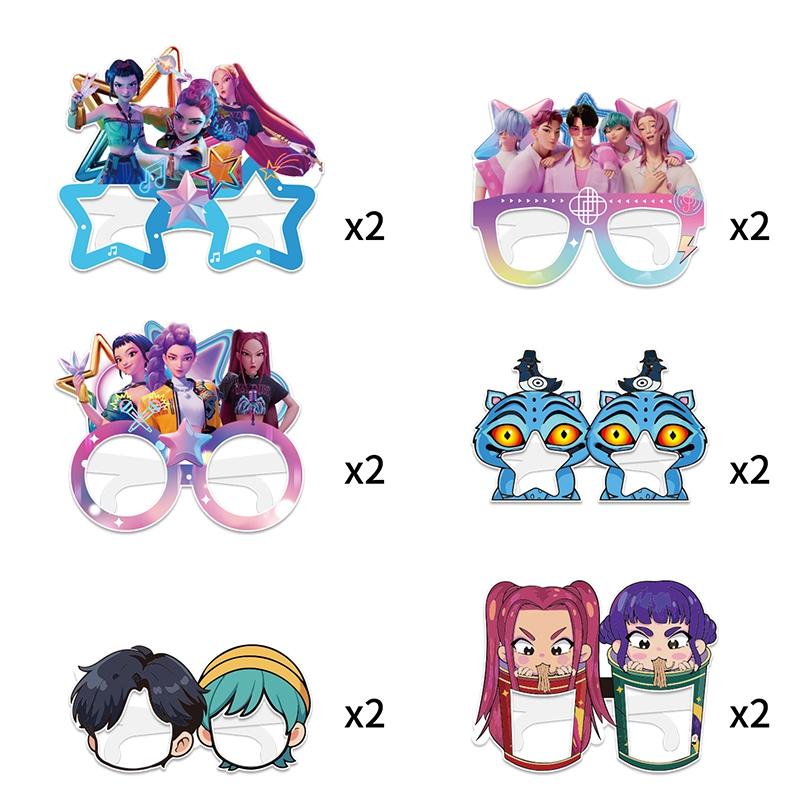 Kpop Demnn Huter Jednorázové nádobí Kpop Anime Huntrix Narozeninová párty potřeby Kelímky Talíře Vlaječky Dekor Pozadí Po Rekvizity
