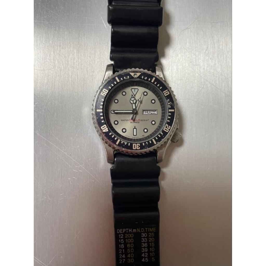 Used ALBA SEIKO Diver Ladies Quartz V248-0220 Working Product