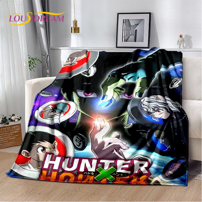 HxH Anime Hunter×Hunter Cartoon Soft Flannel Blanket for Beds Bedroom Sofa Picnic,Throw Blanket for Cover Outdoor Leisure Nap