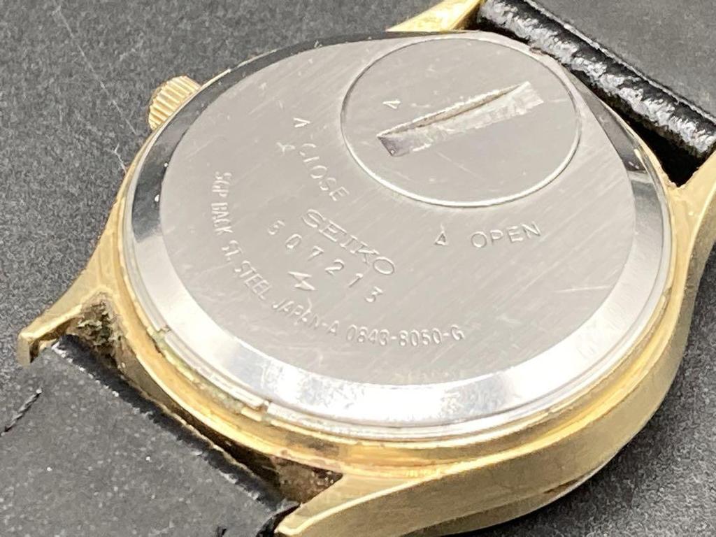 [USED] Battery strap replaced. SEIKO 0843-8050-G Seiko Brown.