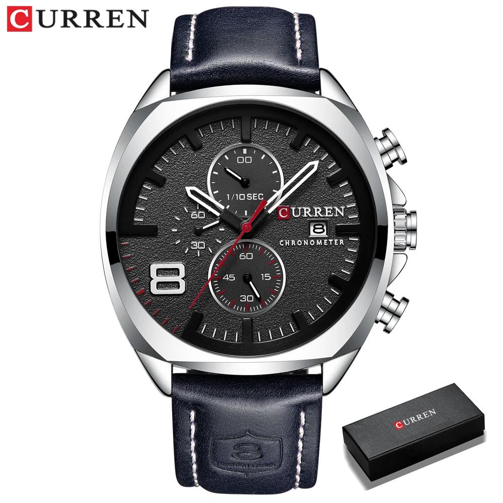 CURREN Men Watch Luxury Wristwatch Quartz Wristwatches Fashion Leather Punk Style Mens Watches Relogio Masculino