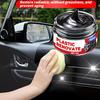 PLASTIC RENOVATE Rigenerante per Plastica Interni Auto 40g, Pasta Lucidante Non Grassa per Finiture con Spugna, Ripristina Cruscotto e Pannelli Porta Sbiaditi, Anti-Invecchiamento