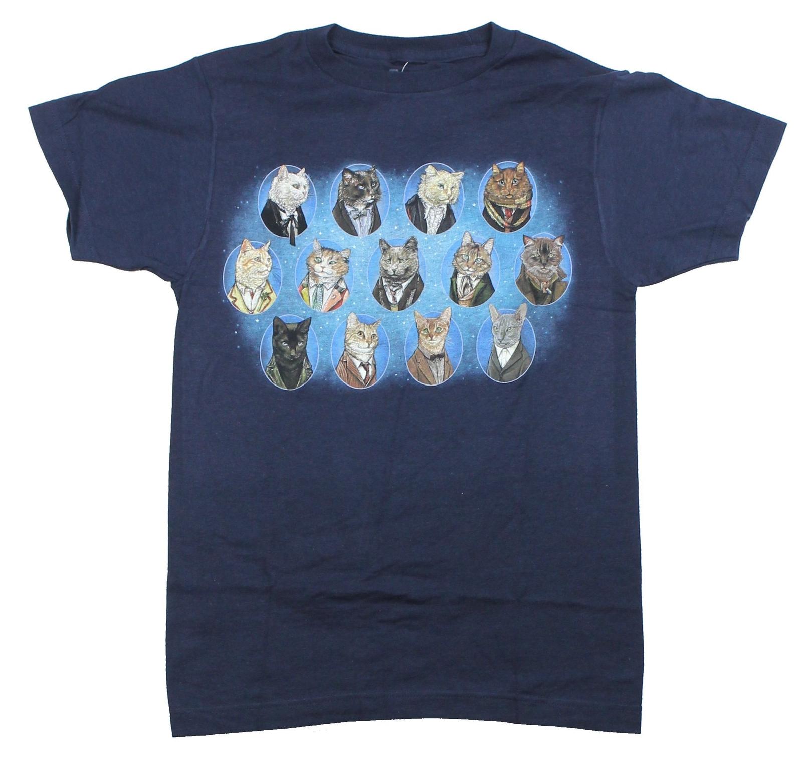 Doctor Who Mens T-shirt 13 Doctor Kitty Cat Portraits M