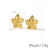 Personalized design Butterfly stud earrings Fashion temperament Titanium steel earrings Women do not fade versatile