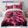 Demon Slayer Nezuko Kamado Flying Hair Bedding Set Anime Duvet Cover Polyester Soft Comforter Set -QJY