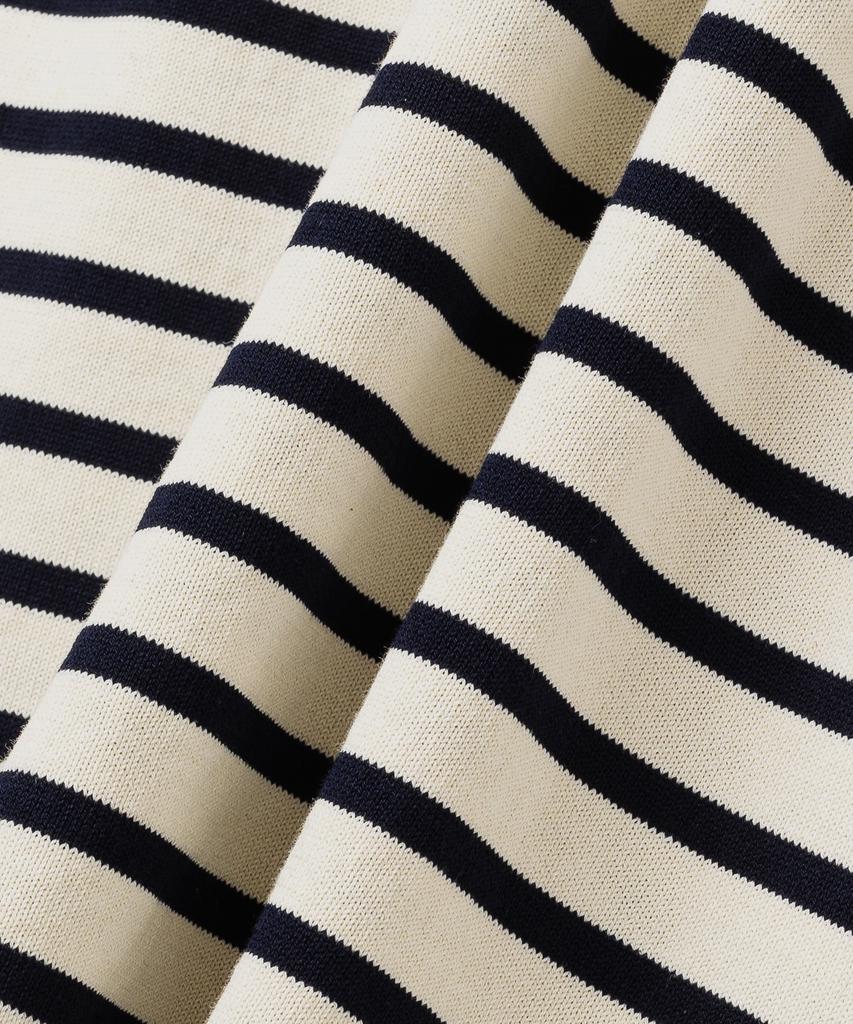 Andeleusenandeleusen Boatman Short Sleeve Striped Knit Raw Cotton