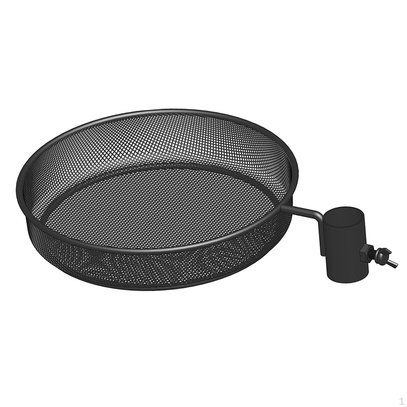 

Bird Feeder Feeding Station House As Mesh Bowl Made of Iron for Post Mounting That Keeps Round