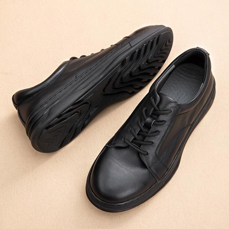 Leather Leather Shoes Men'S Handmade Lace-Up Casual Board Shoes Men'S Shoes Little White Shoes Men'S Summer Daily Tide