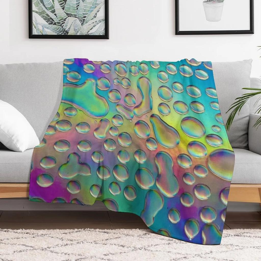 Neon Drips Throw Blanket Multi Purpose Soft Warm Blanket for Home Travel