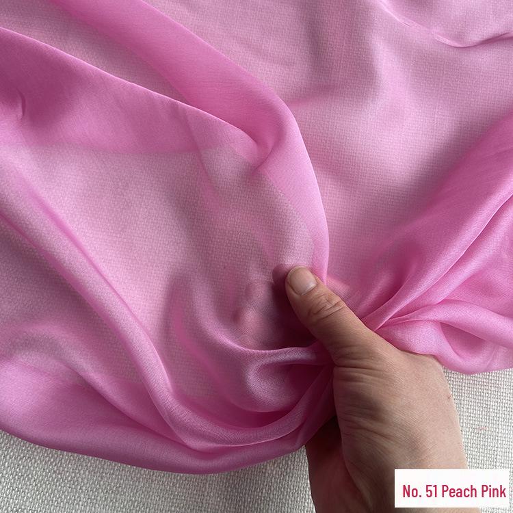 Chiffon di Vera Seta Largo 6 mm: Tessuto di Seta di Gelso Trasparente per Foulard, Vestiti Estivi e Abiti da Sera
