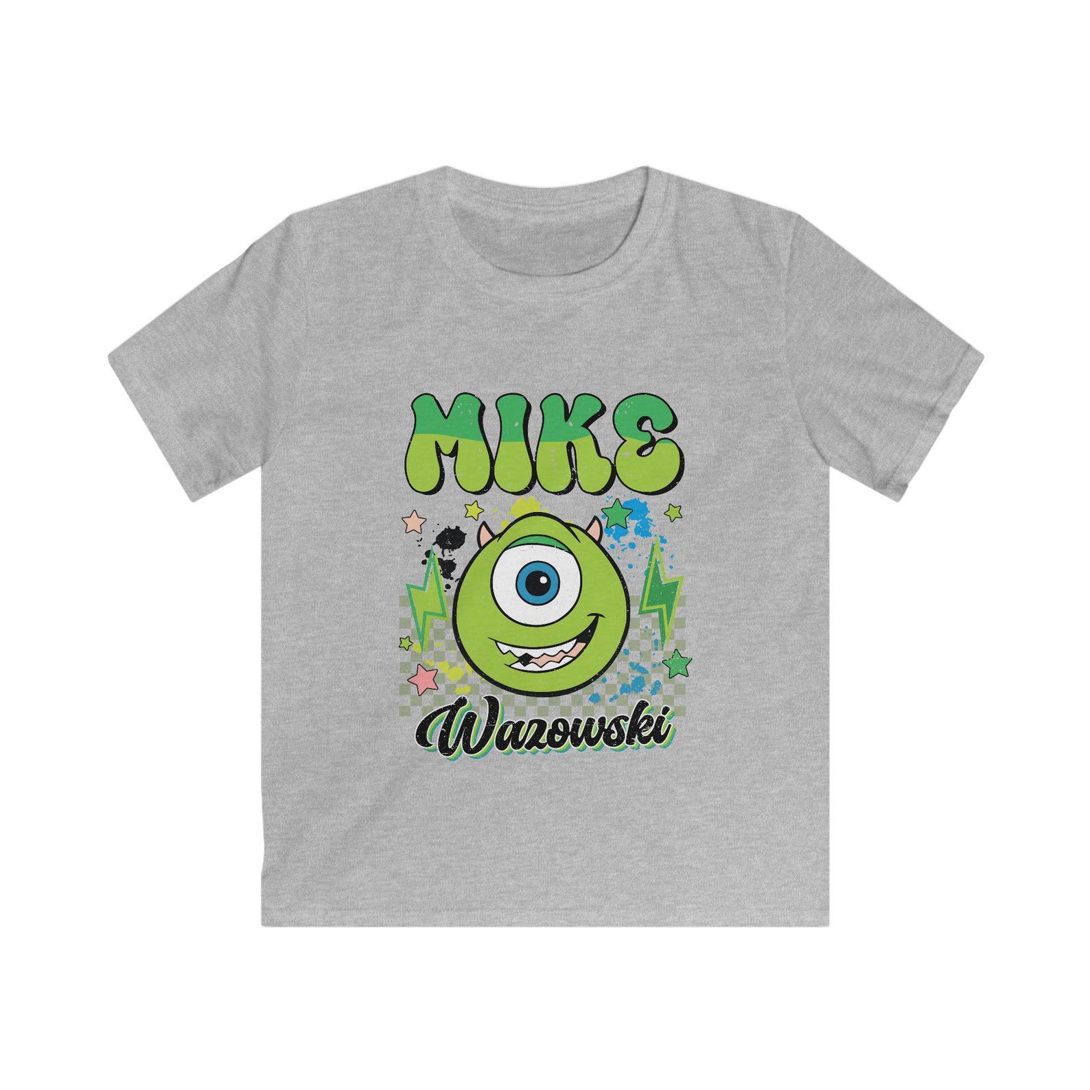 Mike Wazowski Kids Tee | One-Eyed Monster Cartoon Shirt, Green Monster Design M