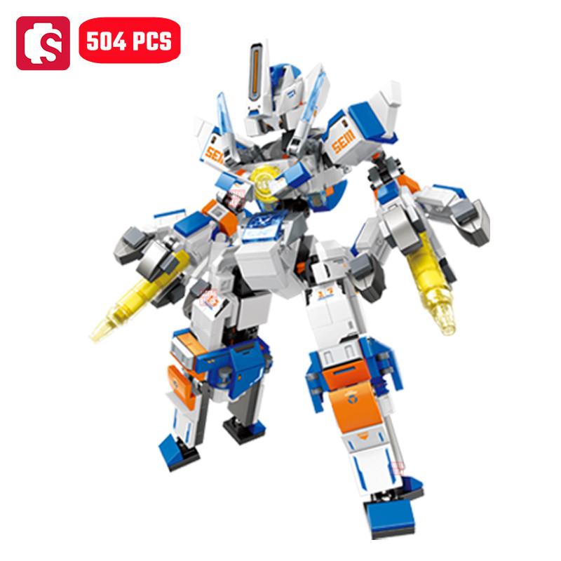 Non-Toxic Sembo Creative Transforming Mech Assemblage Building Blocks Cool Robot Model Bricks Educational Toys Kids Toys For Children Diy Gift