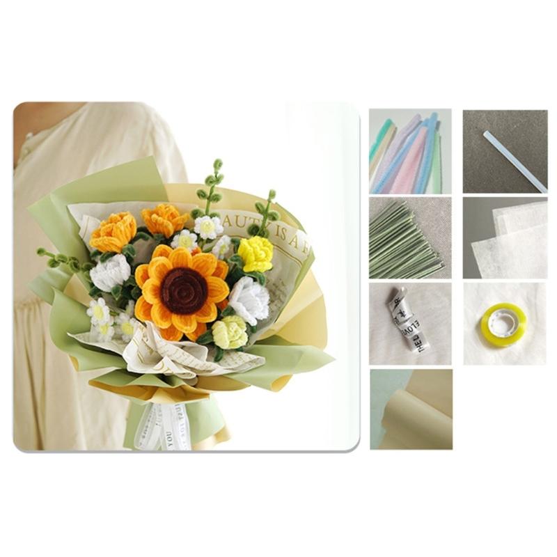 

Pipe Cleaners Flower Set with Tape Rolls Pipe Cleaners Flower Making Kits Pipecleaners Craft Kits Craft Supplies