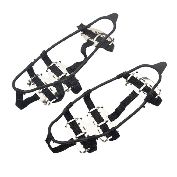 Antislip Ice Shoe Crampons with Spikes for Winter Outdoor and Skiing, 24 Teeth Ice Snow Spikes Grip for Boot and Shoe