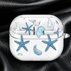 Ocean Shell Stars Case For Samsung Galaxy Buds 3 FE 2 2Pro 4Pro Live 4 Pro 3Pro Clear Earphone Cases Cover With Hook