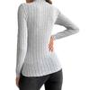 2026 Women's European and American Ribbed Long Sleeve Knit Base Layer T-shirt
