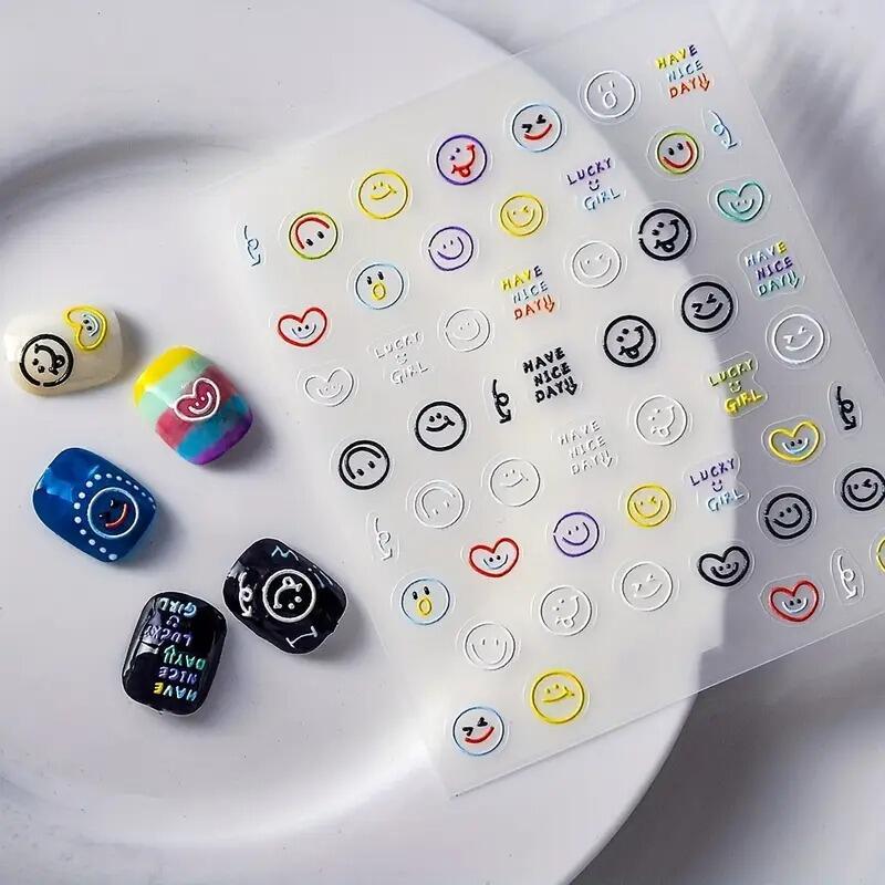 Smile Self Nail Art Sticker Pedicure Manicure Materials