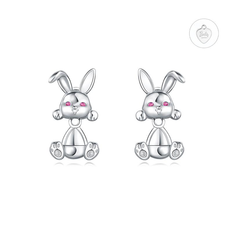 barbie [Original Design of Cute Rabbit with High-end Temperament and Original Debut Ins Style Love S925 Silver Earrings for Women ZJYES-YS-092