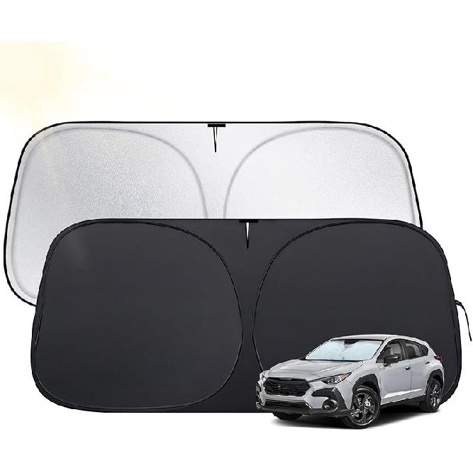 Windshield Sun Shade For Toyota 4Runner 2010-2025,  Fit Car Sun Shades With 420D Fabric & Foldable Memory Steel Wire, Sunshade For Car Windshield
