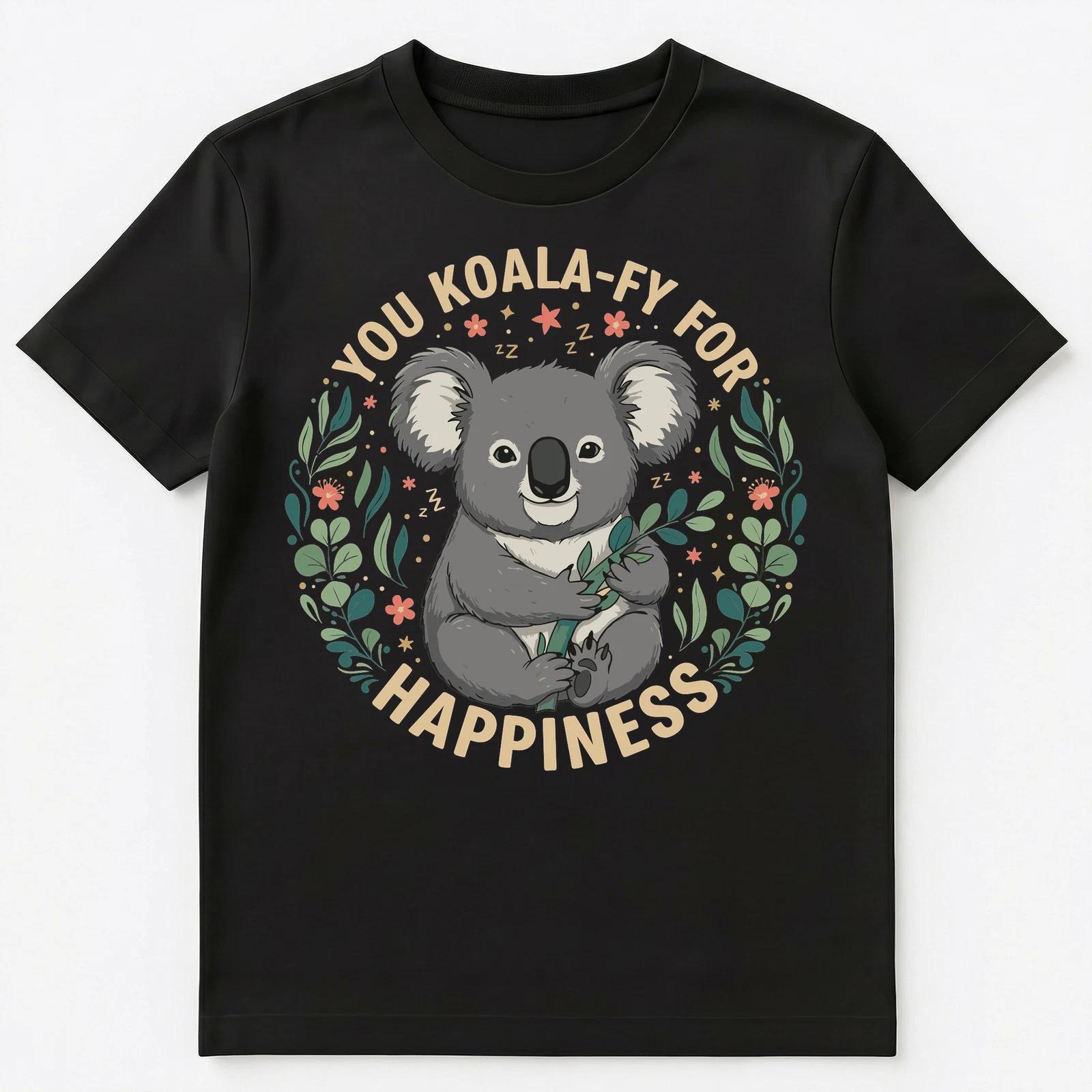 Adorable Koala Motivation Quote Happiness Design Unisex T-Shirt M
