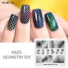 kads Nail Stamping Plates Geometry 009 3D Geometric Pattern Nail Design Stamp Nails Tools Templates
