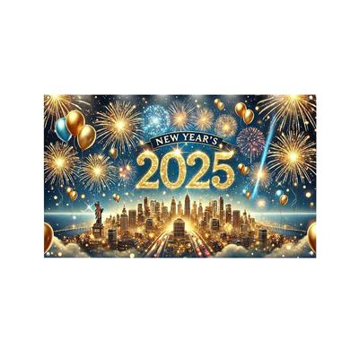 New Year's Day Holiday Party Background Cloth Flag Hanging Decoration