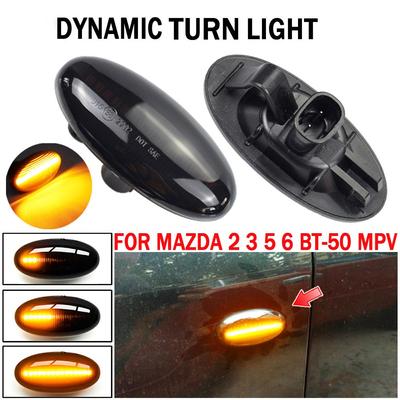2x LED Dynamische Blinker Seite Marker Licht Sequentielle Blinker Lampe Für Mazda 2 3 5 6 BT-50 MPV 2004 2005 20