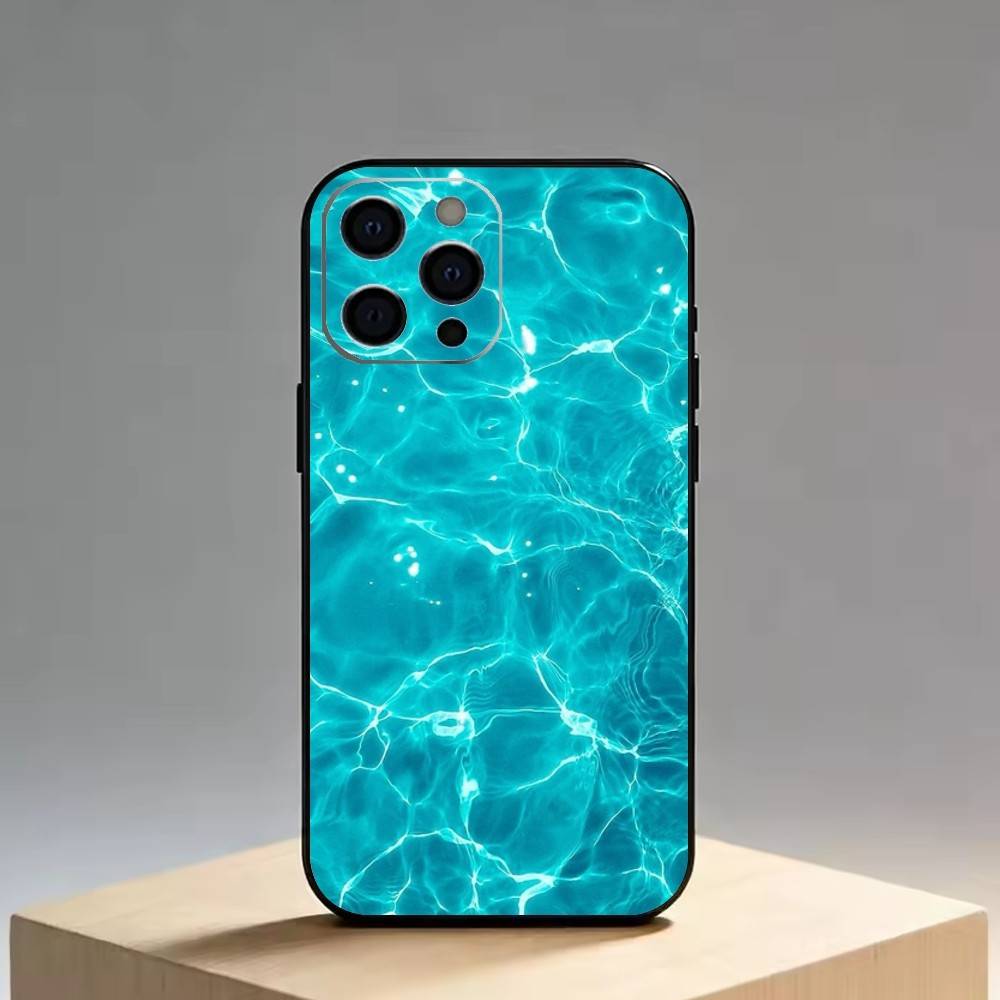 The patterns of seawater   Phone Case For iPhone 17, 16,15,14,13,12,11 Plus,Pro Max, Others Soft Black Cover