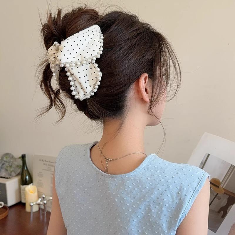 Korean Style Wave Point Butterfly Large Shark Clip Headdress For Women Simple Temperament Hair Accessories