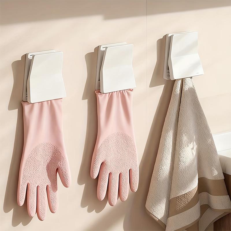Kitchen Sealing Clips Wall Mounted Toothpaste Holder 4pcs Set No Drill Home Bathroom Essentials Organizer
