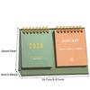 Double Sides 2026 Desktop Calendar Spiral Binding Memo Calendar Checklist Planner  Office Use