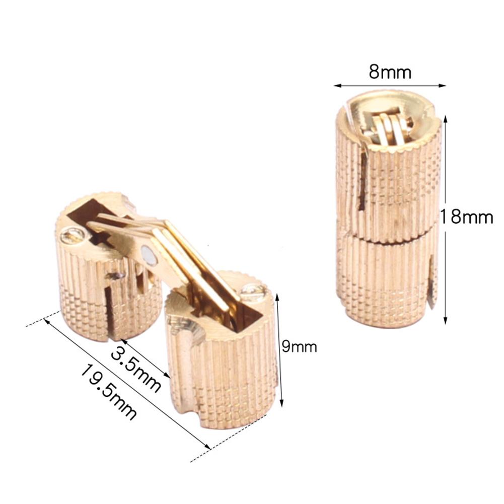Brass Concealed Hinges 180 Degree Opening Roller Rail For Jewelry Box Cabinet Door Furniture Hardware Accessories