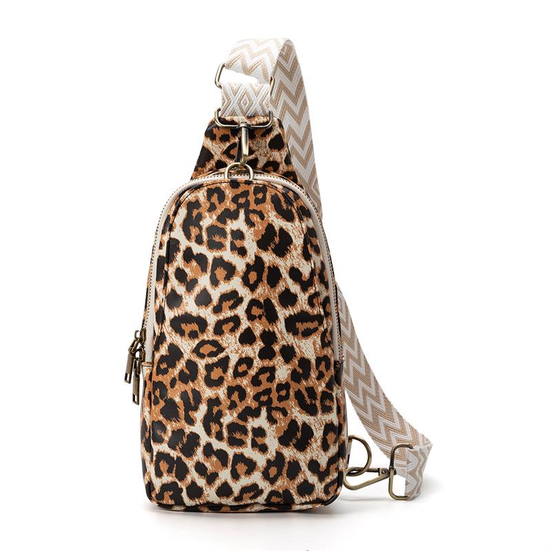 

Leopard Print PU Women s Crossbody Sling Bag - Shoulder, Chest & Waist Bag