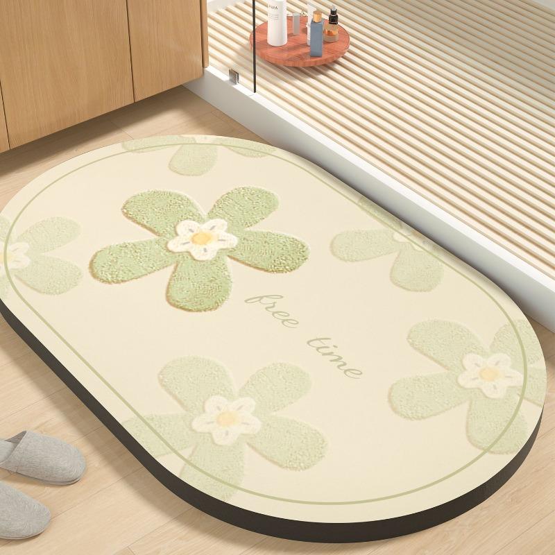 

Entrance bathroom floor mat, bathroom door, anti slip, anti fouling, water absorbing, fast drying diatomaceous earth 40X60cm 15.7X23.6in