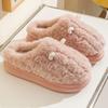 Cotton slippers women's new autumn and winter home indoor warm foot shoes platform couple men's velvet cotton slippers
