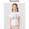 PawinPaw Girls' Cartoon Bear Printed Short Sleeve T-Shirt