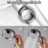 Diamond silver 3 modes booster shower head home Handheld One-button Water-stop Bathroom Bath Set Shower Head