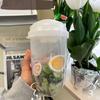 Tragbarer 1-Liter-Salatbecher, Kinder-Frühstückssalatschüssel mit Gabel, Schul-Lunchbox, Lebensmittelaufbewahrung, Bento-Box, Joghurt, Haferflocken, Müsli, Milchbecher