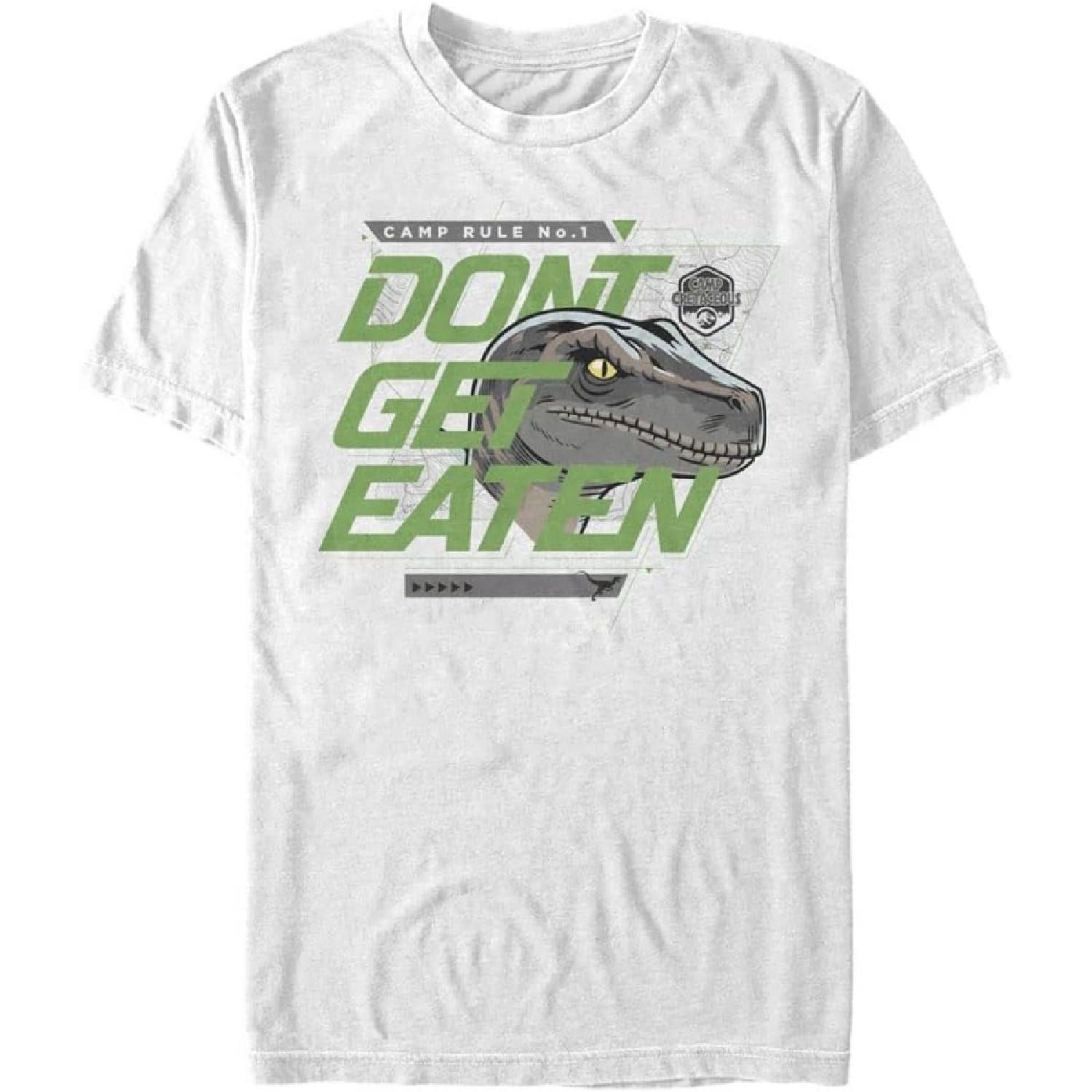 Jurassic Park Men s Big & Tall Camp Rules T-Shirt XXXXXL белый