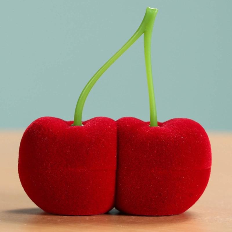 Stylish Jewelry Storage Box Practical Jewellery Holder Cute Cherry Shaped Gift Box Stylish Stud Earrings Organizer Case