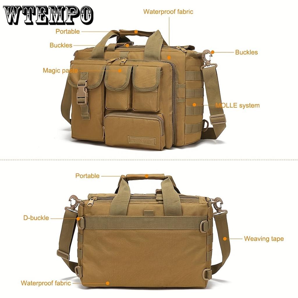 Taktická brašna, 15palcová pánská taška přes rameno Vojenská brašna pro muže Vojenská taška na notebook Taška přes rameno