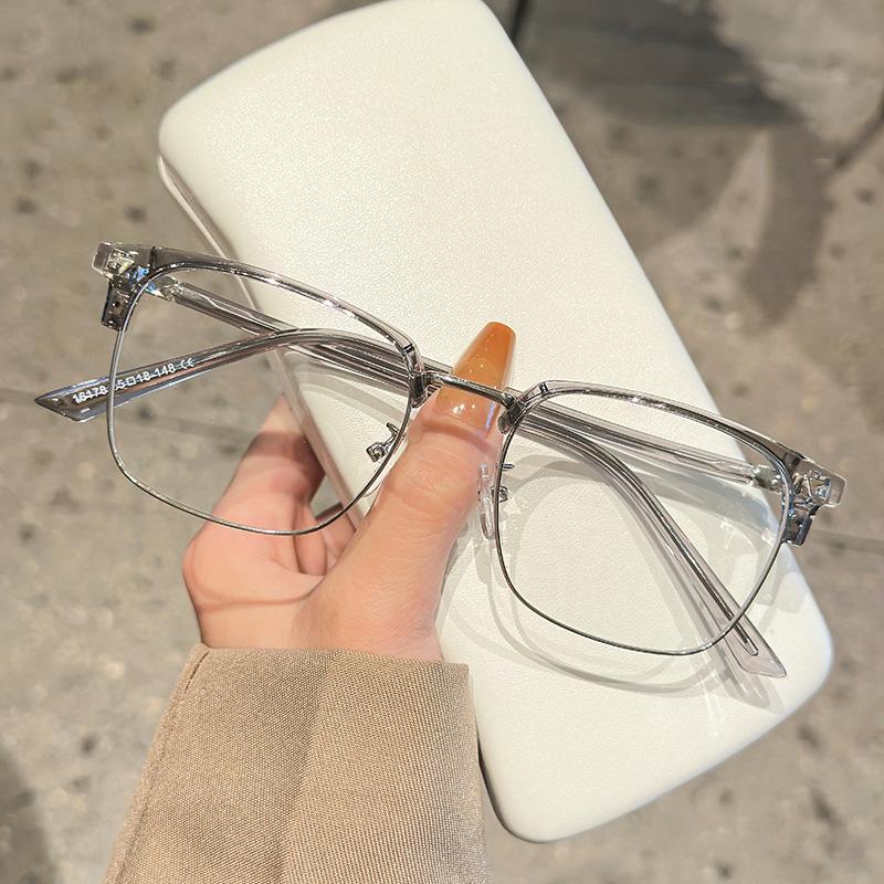 Vintage Square Near Sight Eyewear Blue Light Blocking Myopia Glasses For Men Women Retro Half Frame Anti-Radiation Eyeglasses